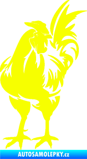 Samolepka Kohout 004 pravá Fluorescentní žlutá