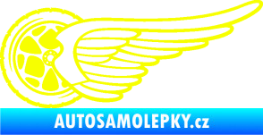 Samolepka Kolo s křídlem levá Fluorescentní žlutá