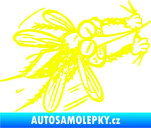 Samolepka Komár 002 pravá Fluorescentní žlutá