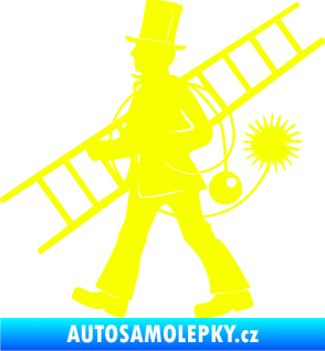 Samolepka Kominík 001 levá Fluorescentní žlutá