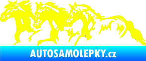 Samolepka Koníci 004 levá stádo Fluorescentní žlutá