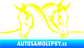 Samolepka Koníci 006 levá Fluorescentní žlutá