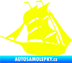 Samolepka Koráb 001 levá Fluorescentní žlutá