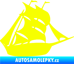 Samolepka Koráb 001 pravá Fluorescentní žlutá