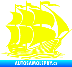 Samolepka Koráb 002 pravá Fluorescentní žlutá