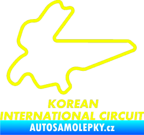 Samolepka Okruh Korean International Circuit Fluorescentní žlutá