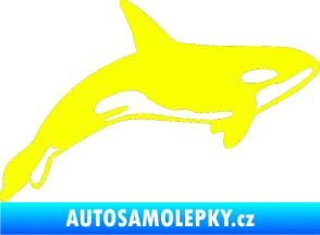 Samolepka Kosatka 001 pravá Fluorescentní žlutá