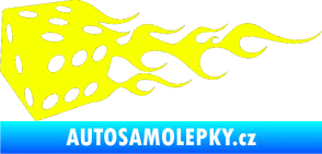 Samolepka Kostky 002 levá Fluorescentní žlutá