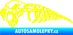 Samolepka Kostra lebky s páteří levá Fluorescentní žlutá
