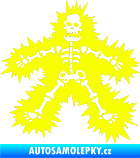 Samolepka Kostra pod proudem levá Fluorescentní žlutá
