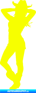 Samolepka Kovbojka 002 levá Fluorescentní žlutá