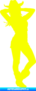 Samolepka Kovbojka 002 pravá Fluorescentní žlutá