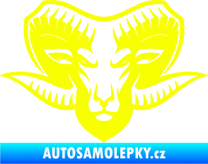 Samolepka Kozel 006 hlava Fluorescentní žlutá