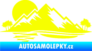 Samolepka Krajina hory 004 levá Fluorescentní žlutá