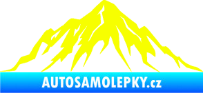 Samolepka Krajina hory 010 levá Fluorescentní žlutá