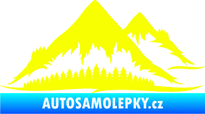Samolepka Krajina hory 011 pravá Fluorescentní žlutá