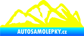 Samolepka Krajina hory 013 pravá Fluorescentní žlutá