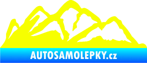 Samolepka Krajina hory 013 levá Fluorescentní žlutá