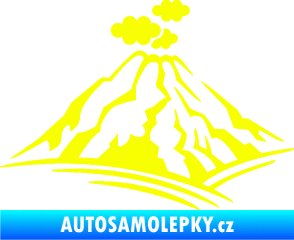 Samolepka Krajina hory 018 levá Fluorescentní žlutá