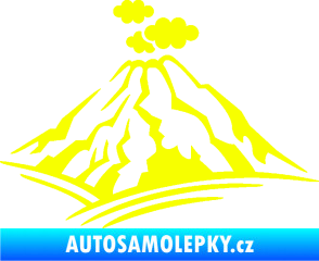 Samolepka Krajina hory 018 pravá Fluorescentní žlutá