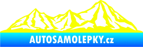 Samolepka Krajina hory 019 pravá Fluorescentní žlutá