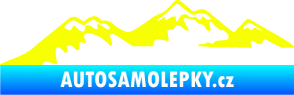 Samolepka Krajina hory 020 levá Fluorescentní žlutá