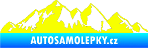Samolepka Krajina hory 021 levá Fluorescentní žlutá