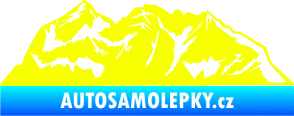 Samolepka Krajina hory 024 pravá Fluorescentní žlutá