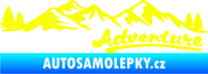 Samolepka Krajina hory 028 pravá Fluorescentní žlutá