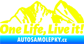 Samolepka Krajina hory 029 levá Fluorescentní žlutá