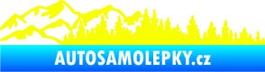 Samolepka Krajina hory 030 levá Fluorescentní žlutá