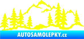 Samolepka Krajina hory 033 pravá Fluorescentní žlutá