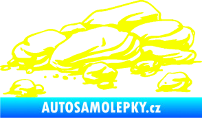 Samolepka Krajina kameny 001 Fluorescentní žlutá