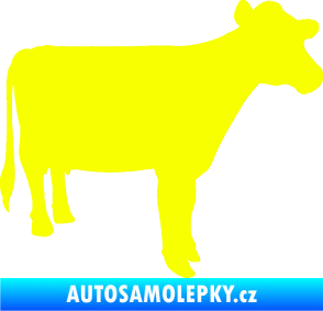 Samolepka Kráva 001 pravá Fluorescentní žlutá