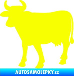 Samolepka Kráva 002 levá Fluorescentní žlutá