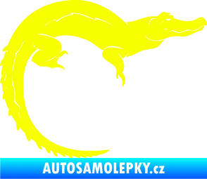 Samolepka Krokodýl 001 pravá Fluorescentní žlutá