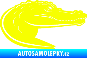 Samolepka Krokodýl 004 pravá Fluorescentní žlutá