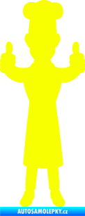 Samolepka Kuchař 001 Fluorescentní žlutá