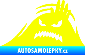Samolepka Kuk 005 levá vzteklý šmírák Fluorescentní žlutá