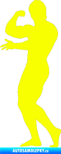 Samolepka Kulturista 001 levá Fluorescentní žlutá