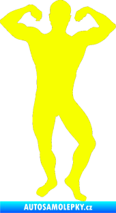 Samolepka Kulturista 012 pravá Fluorescentní žlutá