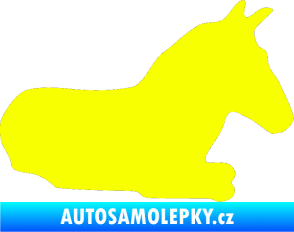 Samolepka Kůň 017 pravá ležící Fluorescentní žlutá