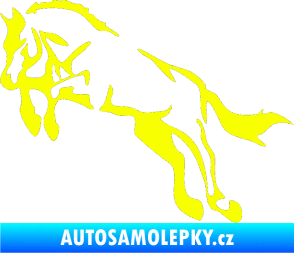 Samolepka Kůň 025 levá skok Fluorescentní žlutá