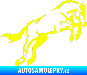 Samolepka Kůň 025 pravá skok Fluorescentní žlutá
