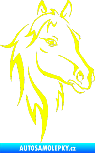 Samolepka Kůň 030 pravá Fluorescentní žlutá