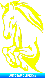 Samolepka Kůň 031 levá skok Fluorescentní žlutá