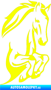 Samolepka Kůň 031 pravá skok Fluorescentní žlutá