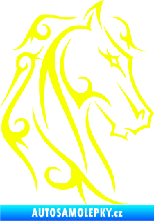 Samolepka Kůň 036 pravá Fluorescentní žlutá