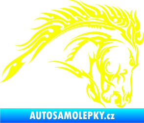 Samolepka Kůň 042 pravá Fluorescentní žlutá
