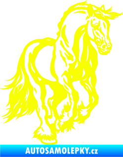 Samolepka Kůň 054 pravá Fluorescentní žlutá